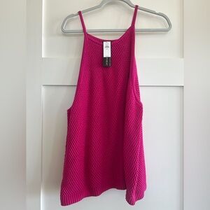 Pink Mesh Tank Top